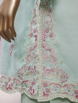Eclair By Sadabahar Vol-3 Mint - shirt embroidery