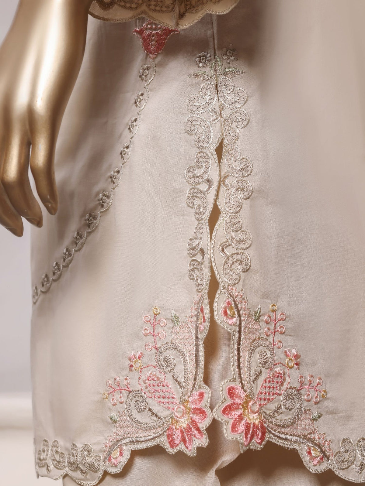 Eclair By Sadabahar Vol-3 Beige - shirt embroidery