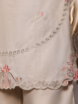 Eclair By Sadabahar Vol-3 Beige - hem detail