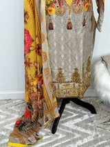 Pakistani Embroidered Lawn  ready to ship