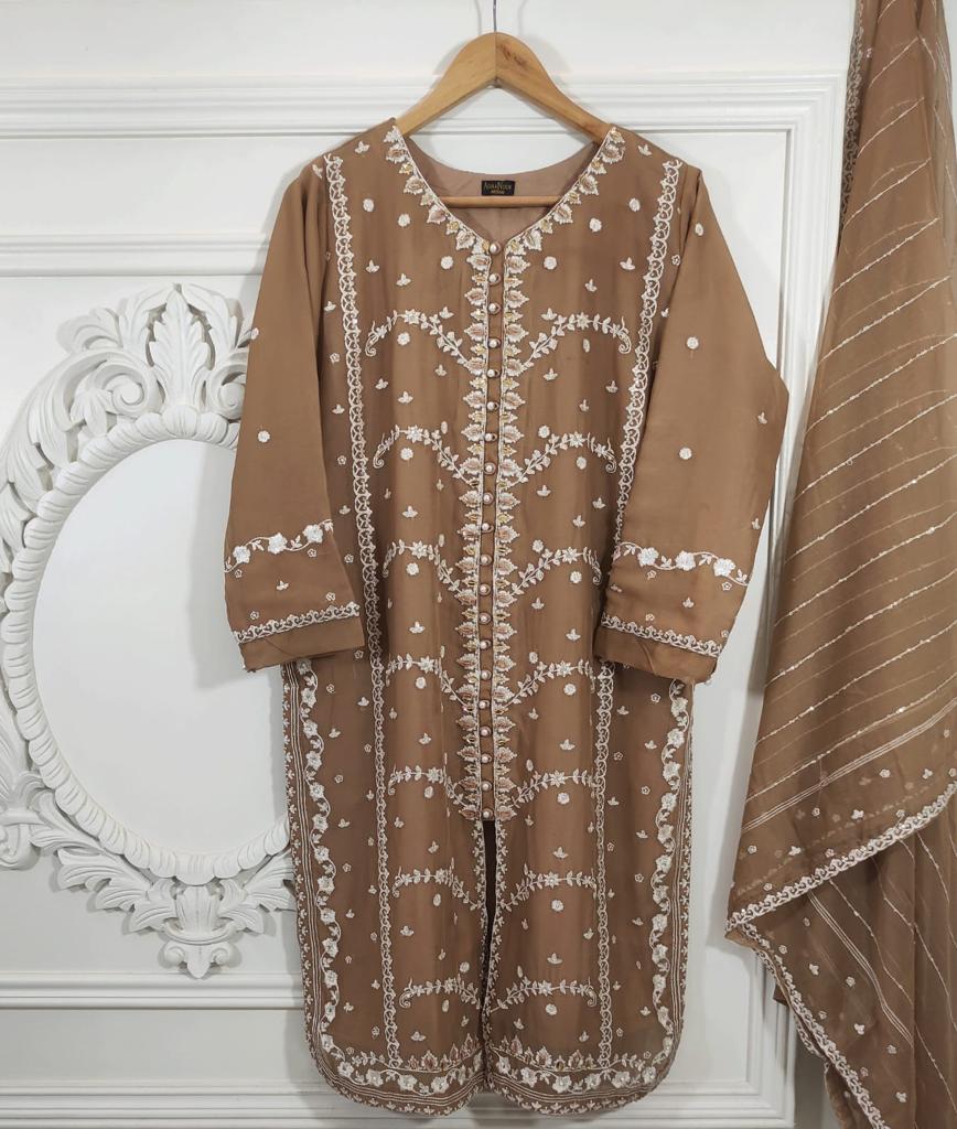 Chiffon 2 Piece Kurti Ready To Ship