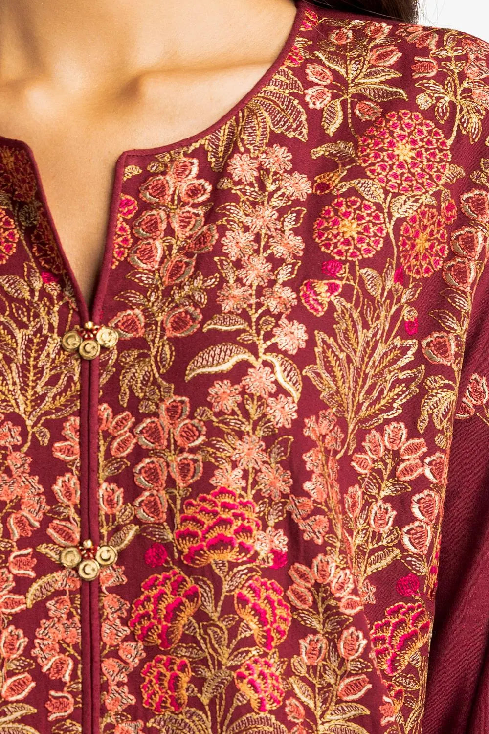 Gul Ahmed Karandi Embroidered Suit