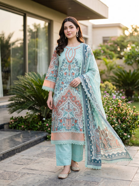 Mausummery Summer Lawn Volume 5 Aqua - Front