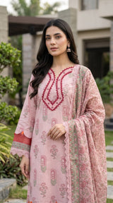 Mausummery Summer Lawn Volume 5 Blush Pink - Close-up
