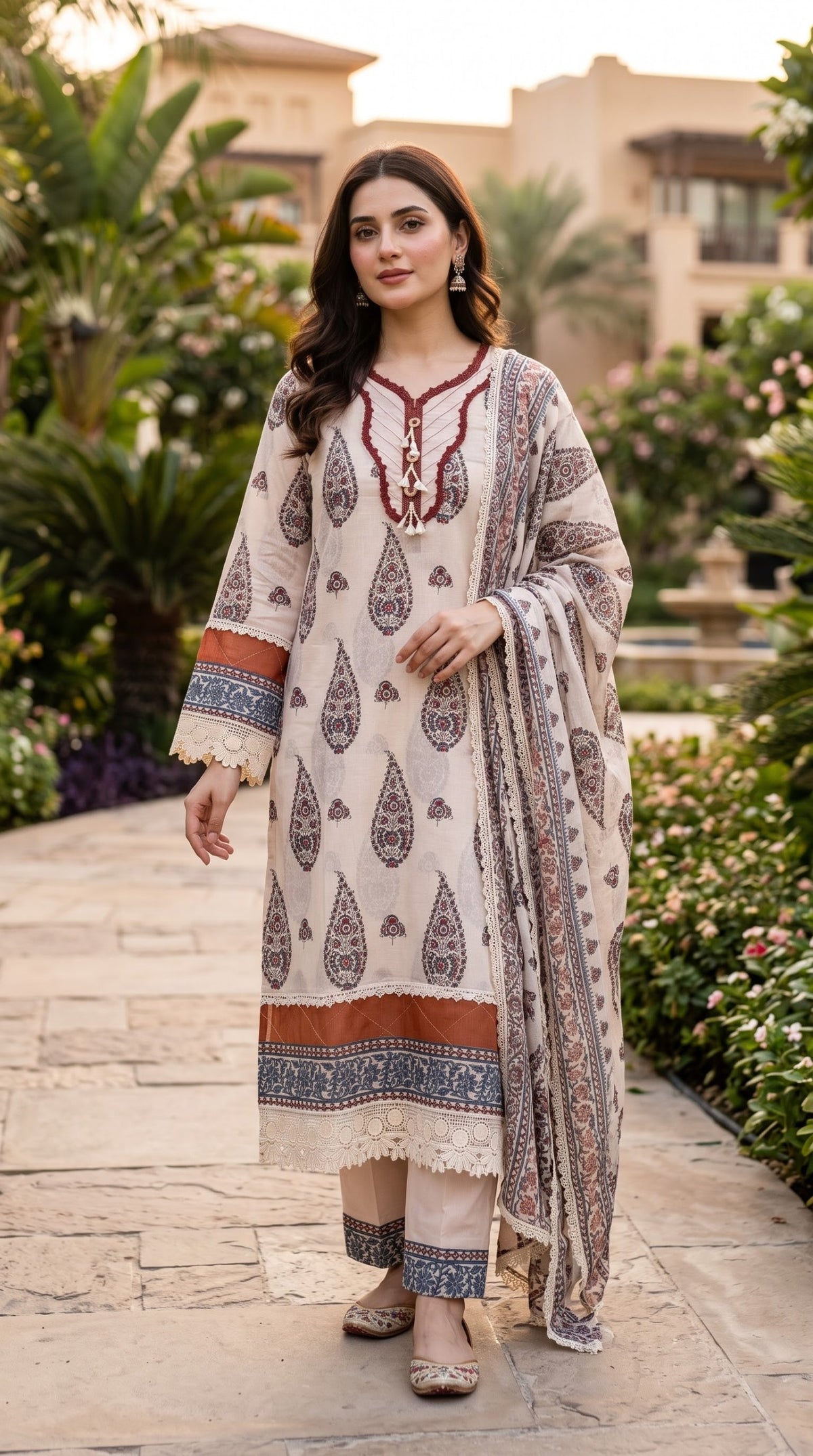 Mausummery Summer Lawn Volume 5 Off White - Front