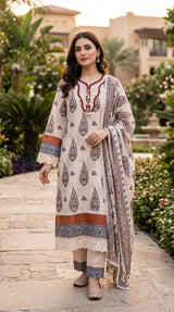 Mausummery Summer Lawn Volume 5 Off White - Front