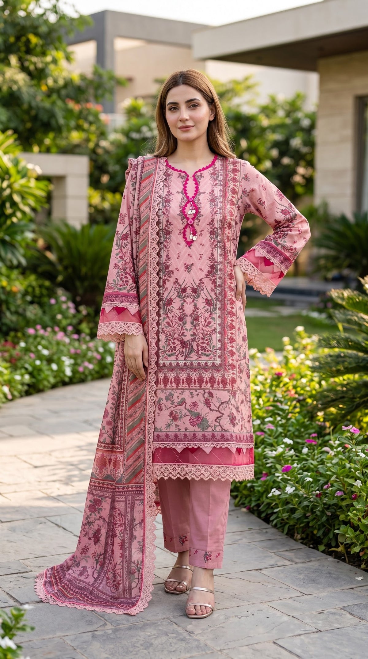 Mausummery Summer Lawn Volume 5 Pink - Front