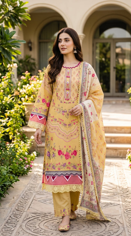 Mausummery Summer Lawn Volume 5 Yellow - Front