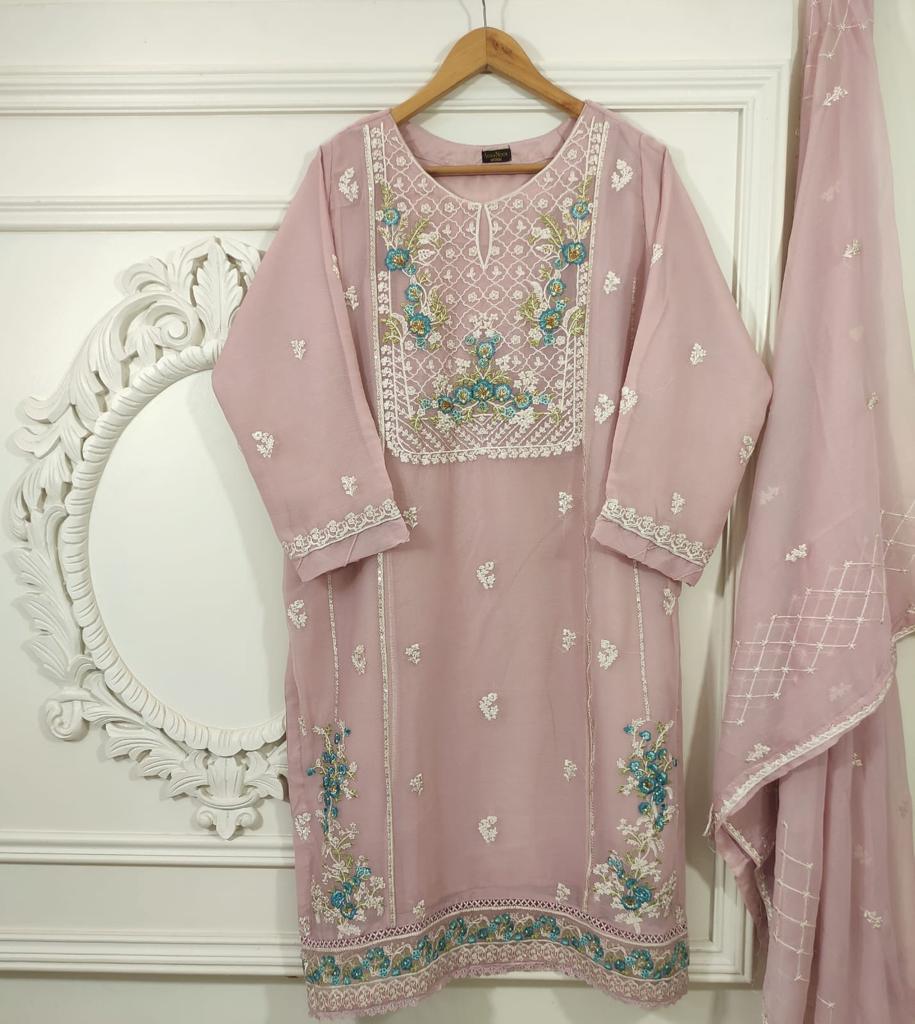 Chiffon 2 Piece Kurti Ready To Ship