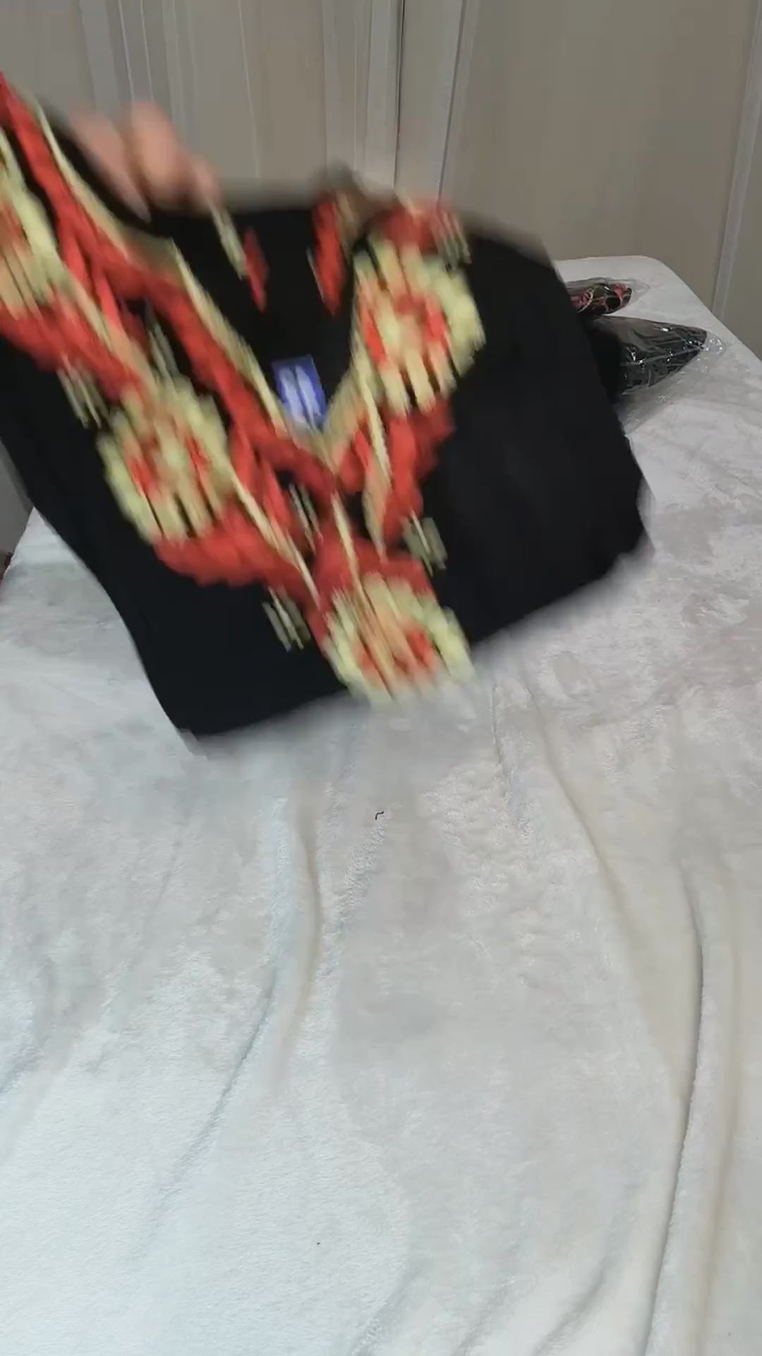 Lucknow Co-ord Set - Black Red - Video