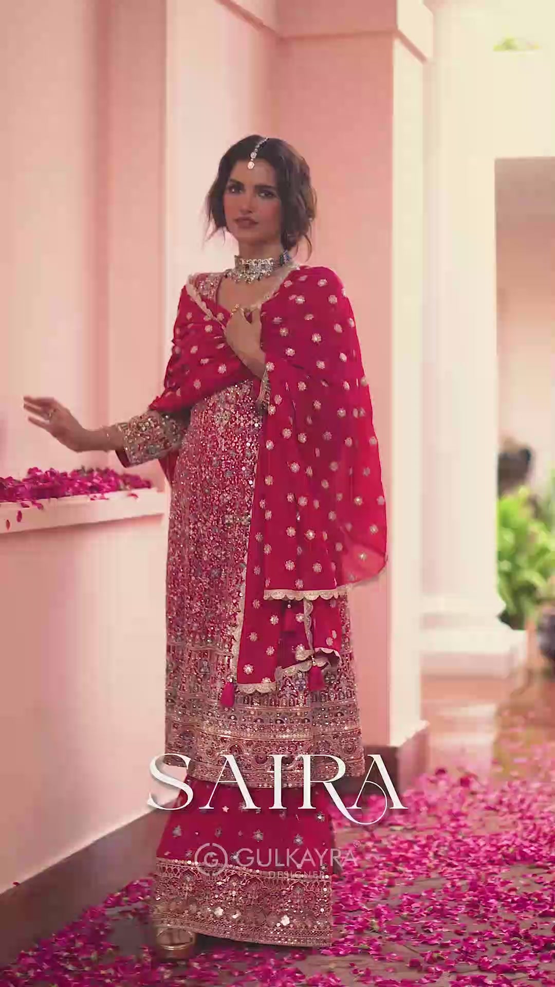 Real Georgette Embroidered Sharara Suit video
