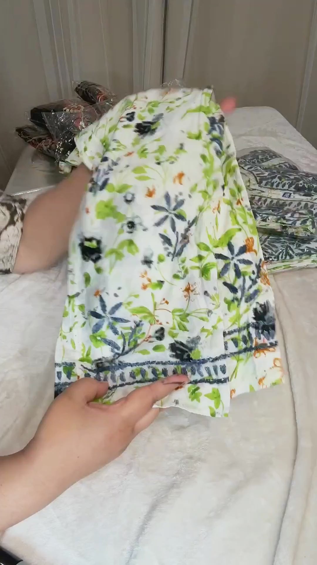 Lucknow Two Piece - White Navy Floral - Video