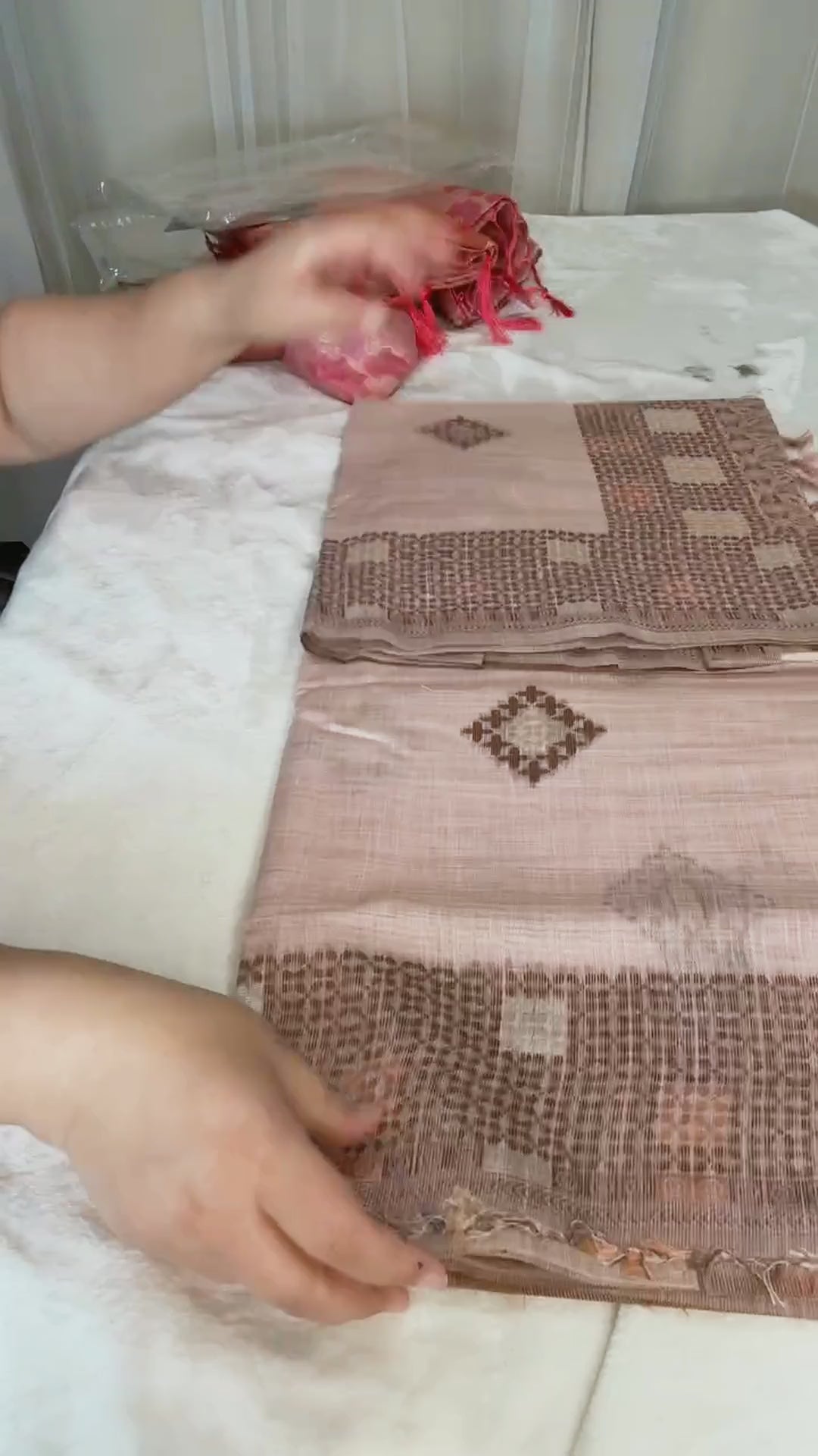 Woven Saree - Nude - Video
