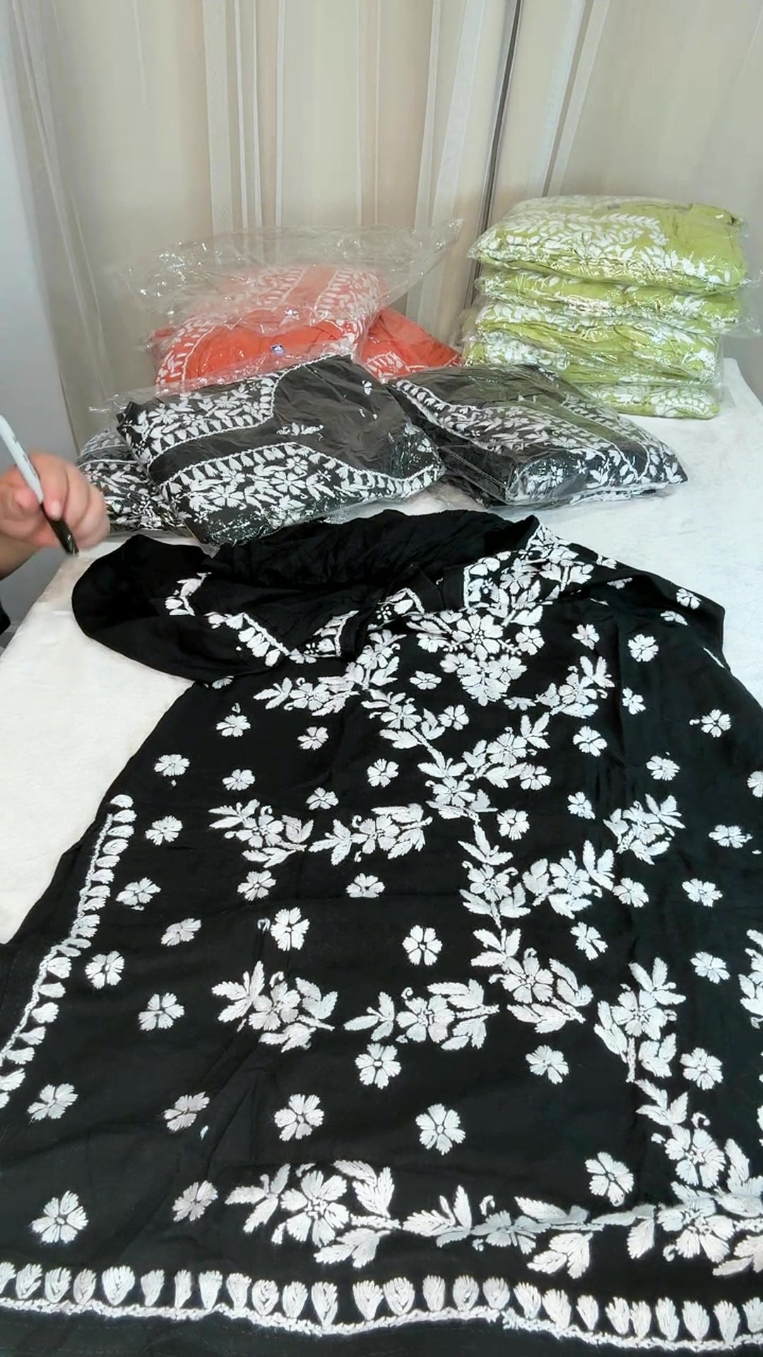 Lucknow Two Piece Tulip Pant Set - Black - Video