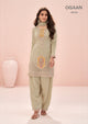 Ogaan 10940 Sage Green Indian Chinon Premium Suit - Video