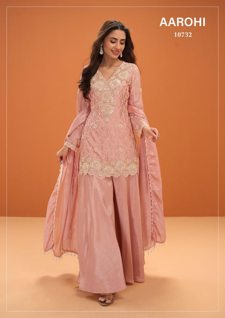 Aarohi 10732 Premium Chinnon Silk Palazzo - Video