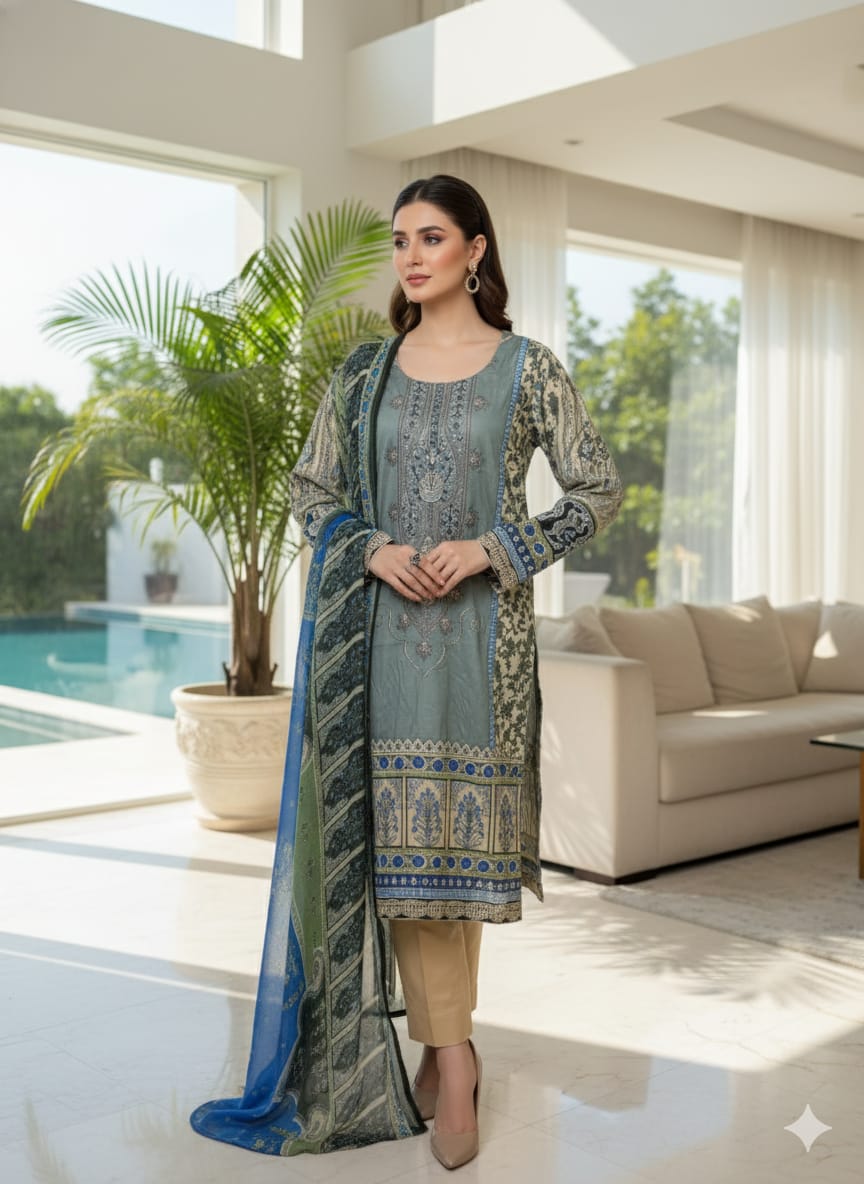 Luxury Embroidered Lawn Ready To Ship
