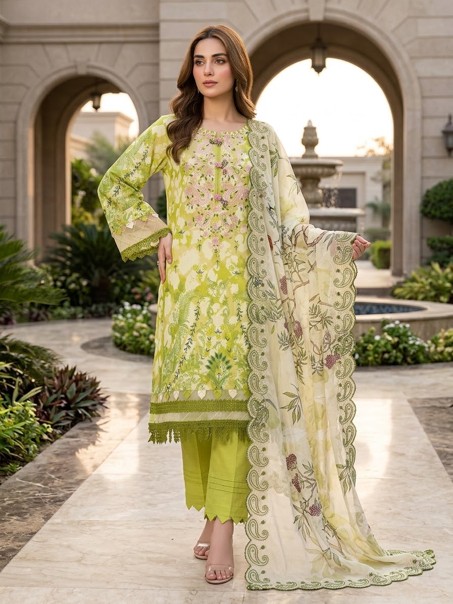 GullJee Rang Pasand Embroidered Lawn