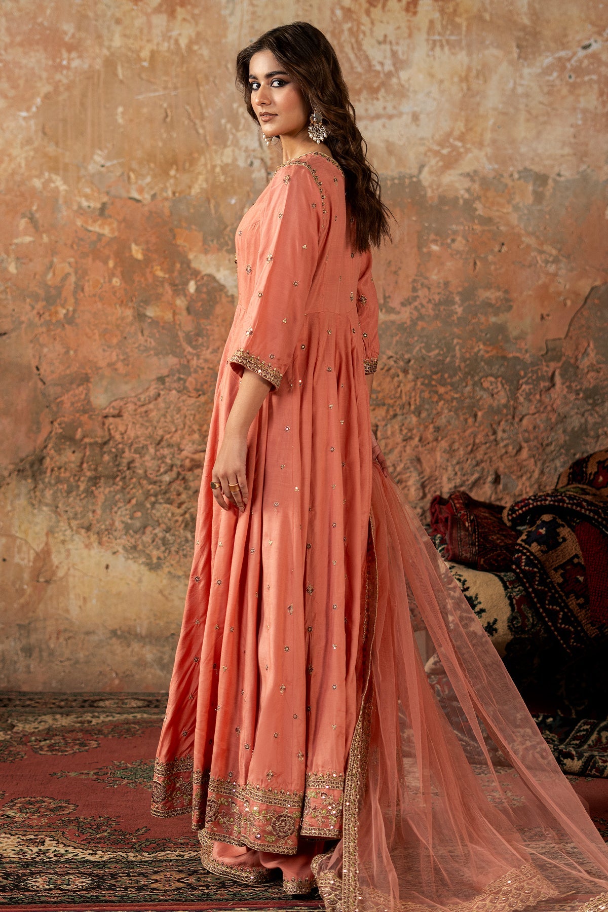 3-PC Embroidered Luxury Suit By Charizma