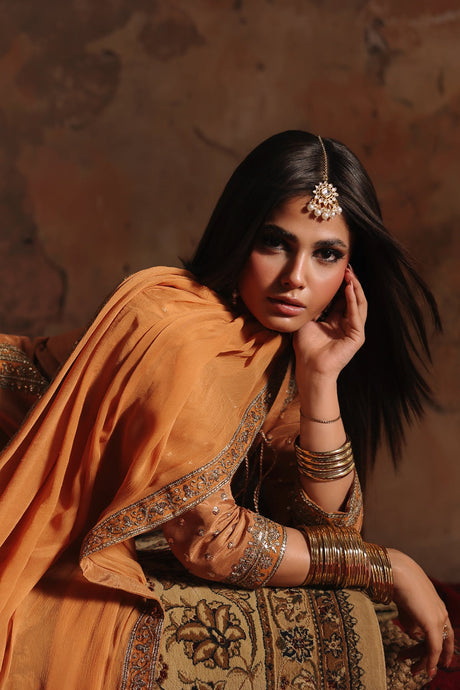 3-PC Embroidered Raw-Silk Suit by Charizma