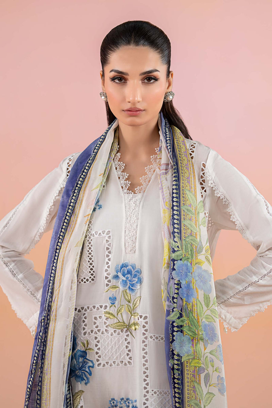 Maria. B. Embroidered  Lawn Suit