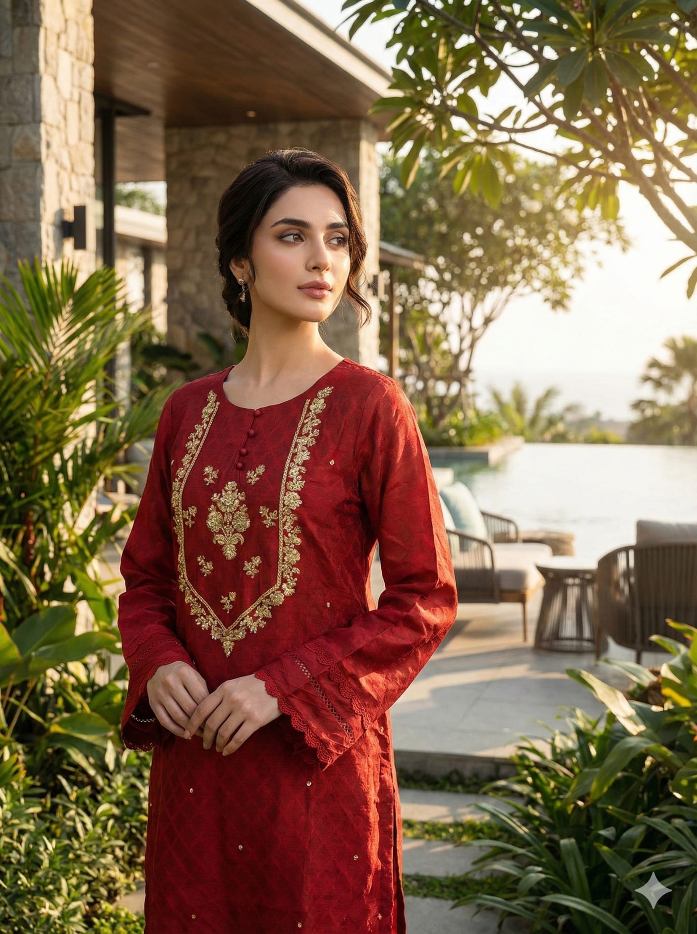 1 Pc embroidered shirt