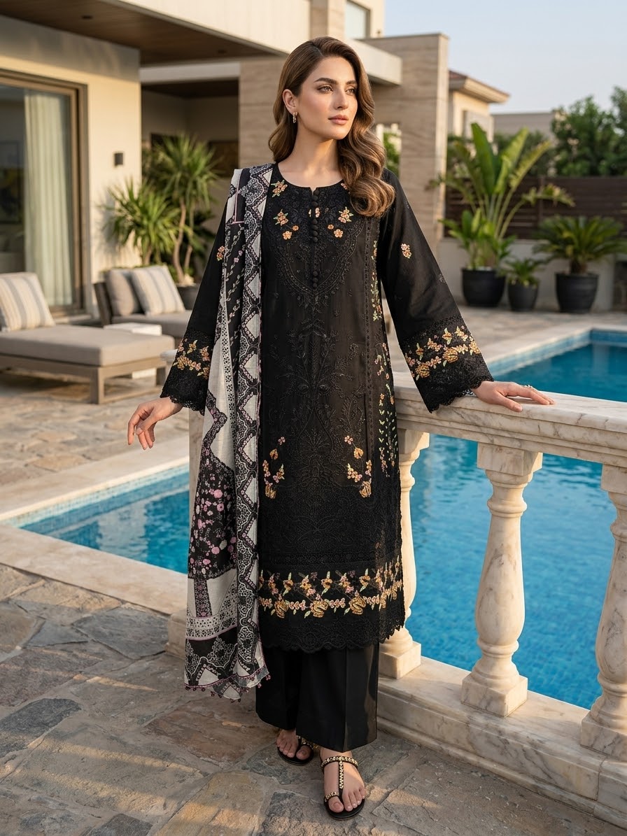 Munira Designers Embroidered Lawn