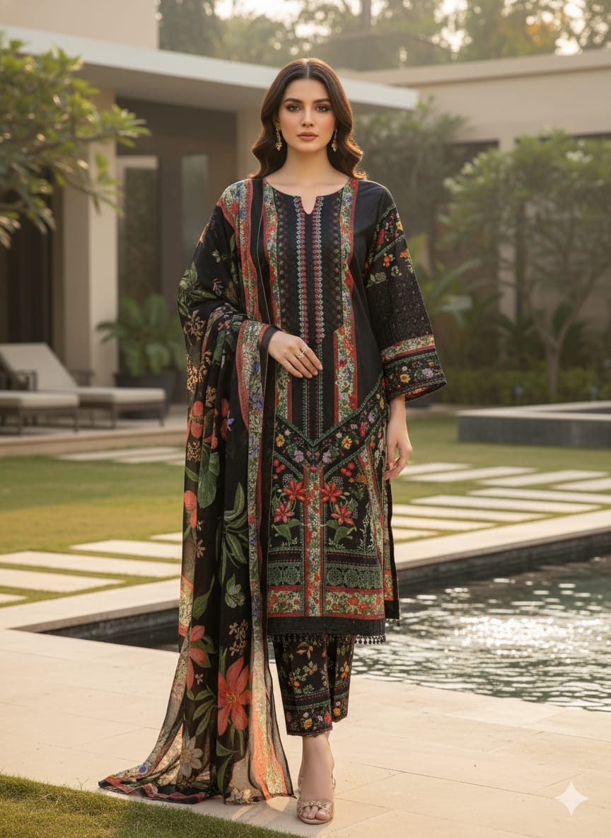 Luxury Embroidered Lawn Ready To Ship
