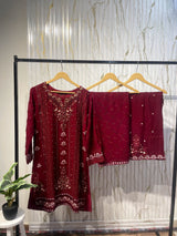 Luxury Embroidered Chiffon 3pcs