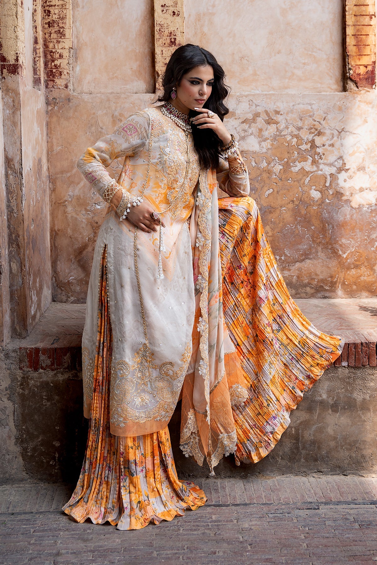 Vasal Embroidered Chiffon Suit By Charizma