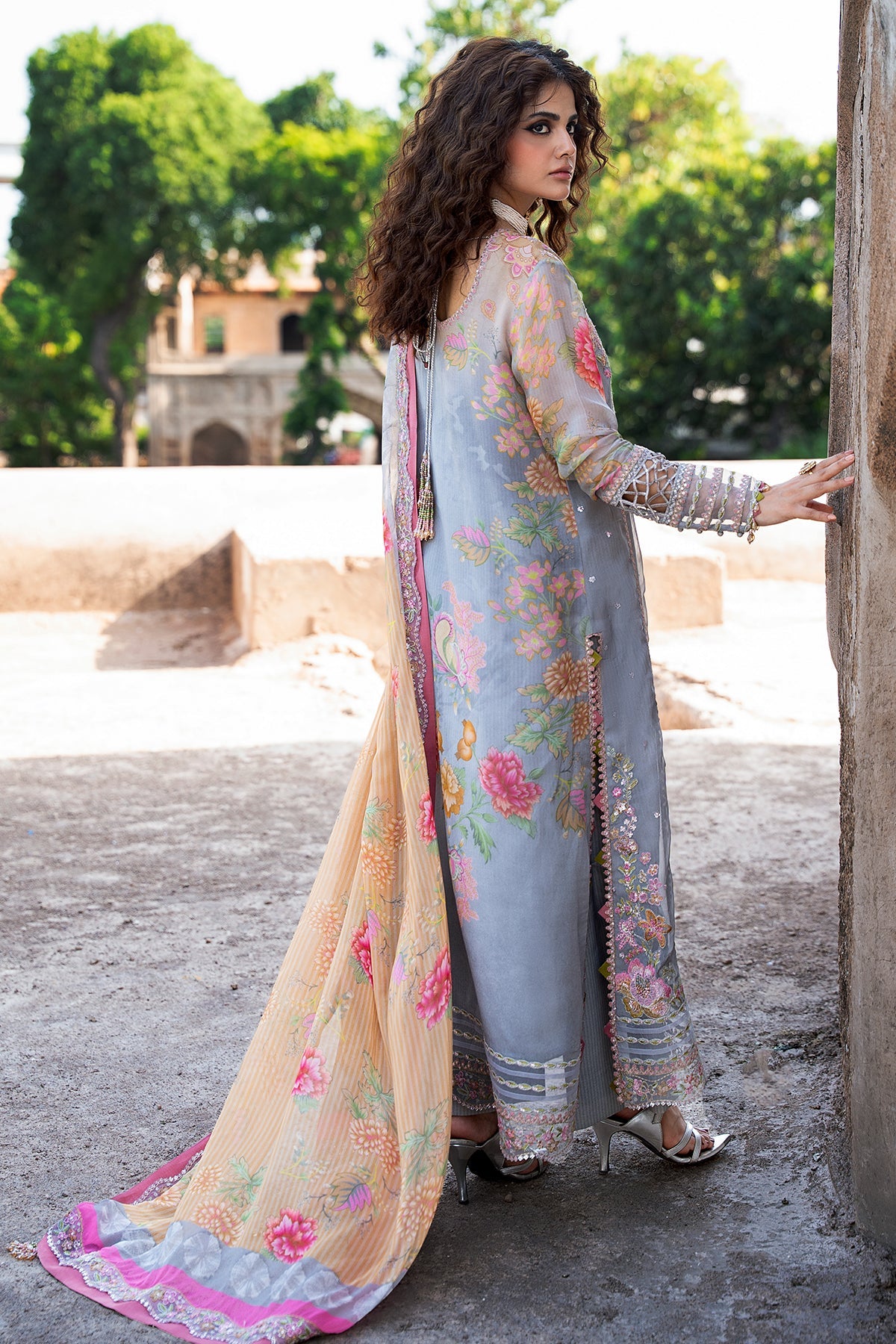 Vasal Embroidered Chiffon Suit By Charizma