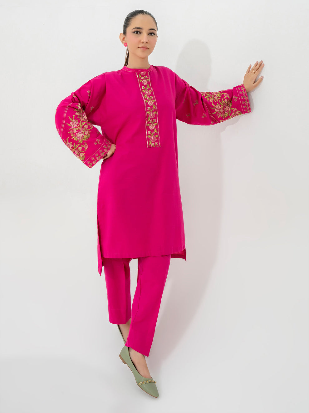 2 Piece Khaddar Suit-Embroidered By Limelight