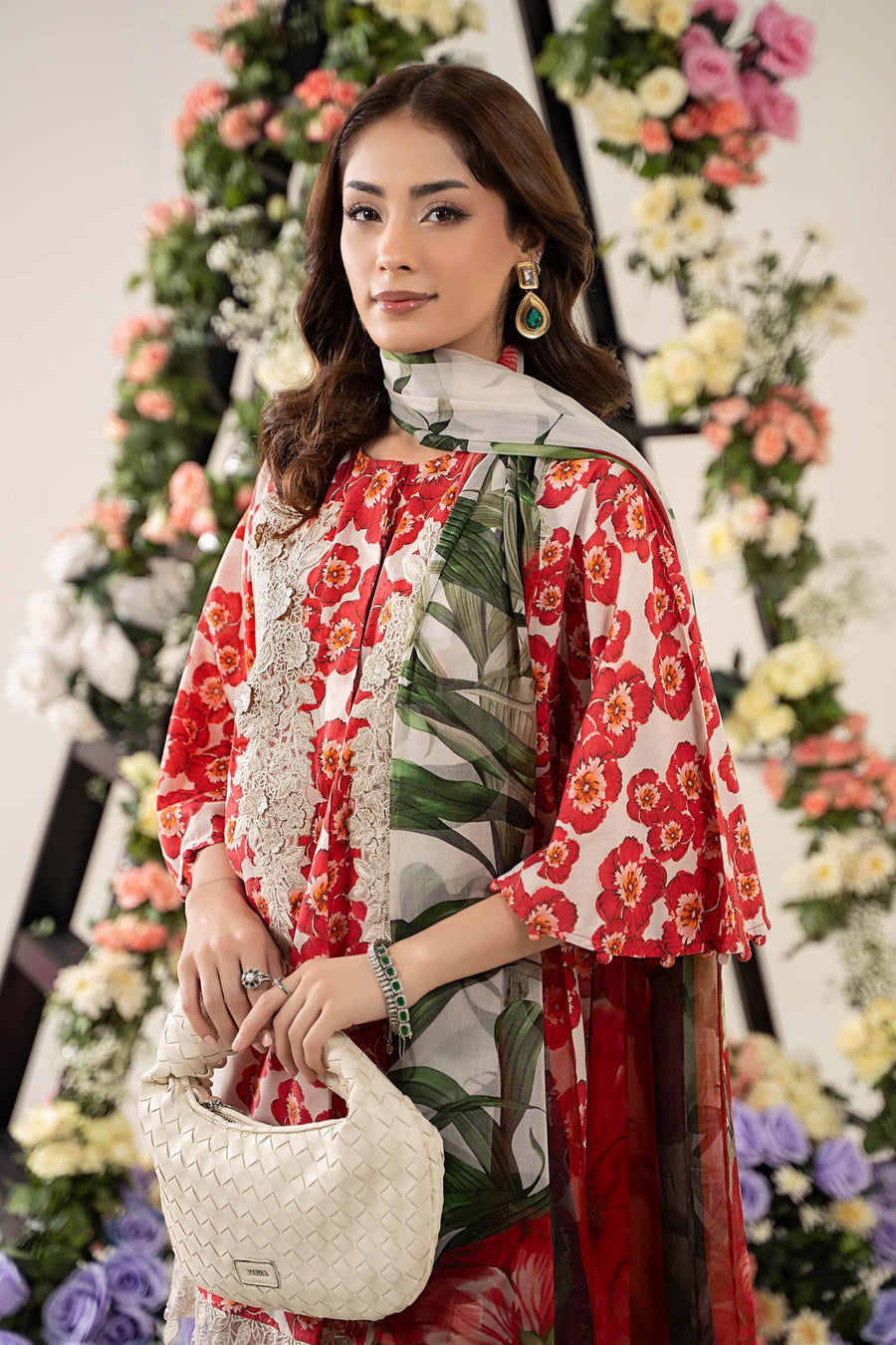 Maria. B. Embroidered  Lawn Suit