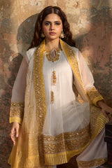 3-PC Embroidered Raw-Silk Suit By Charizma
