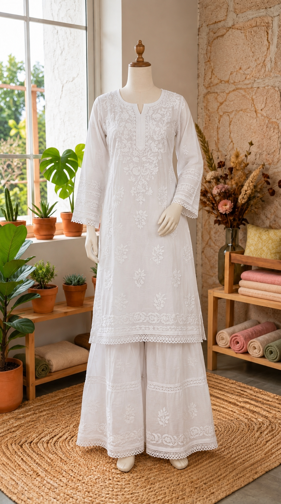 Lucknow 2pc Embroidered Co-Ord Set