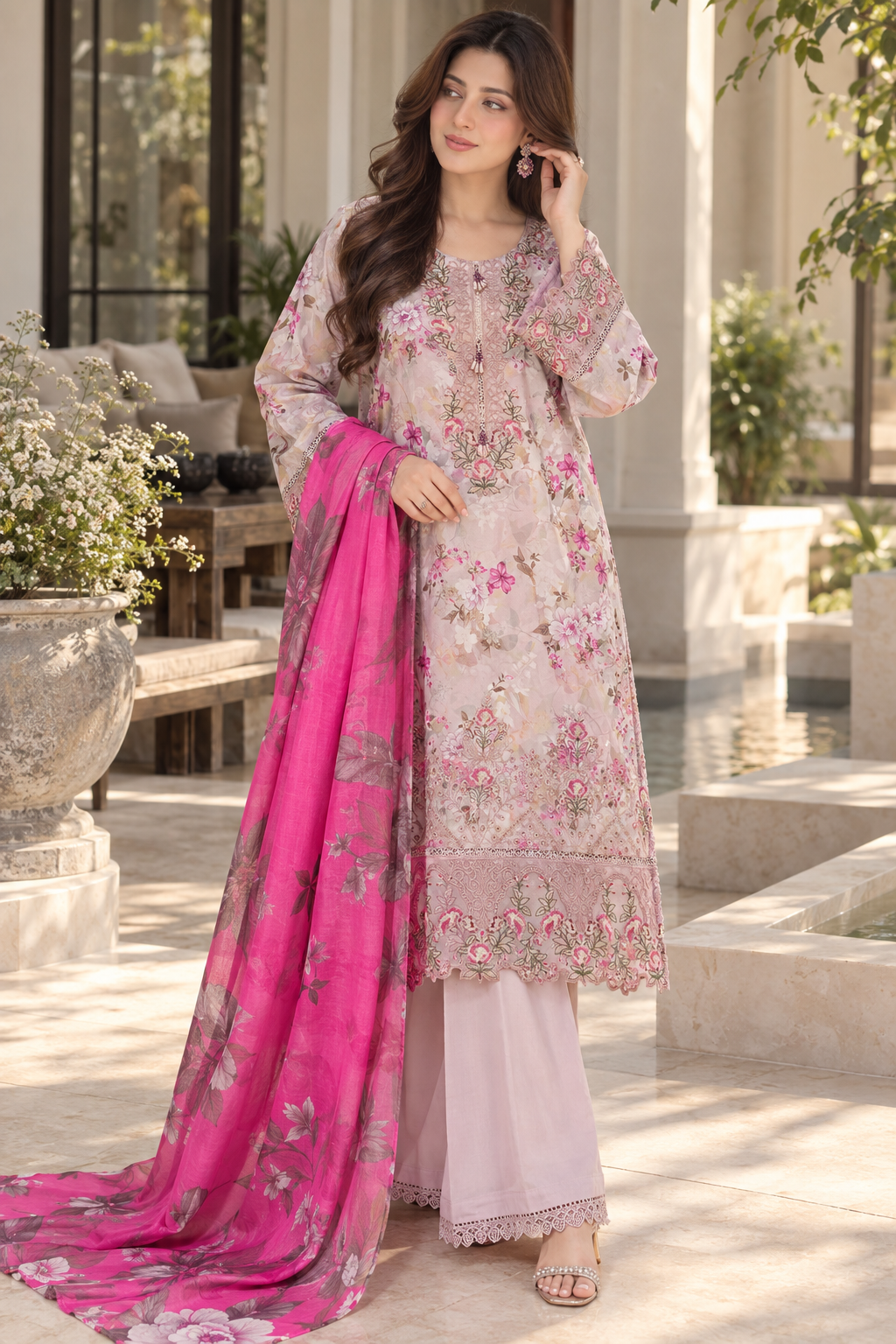 Munira Designers Embroidered Lawn