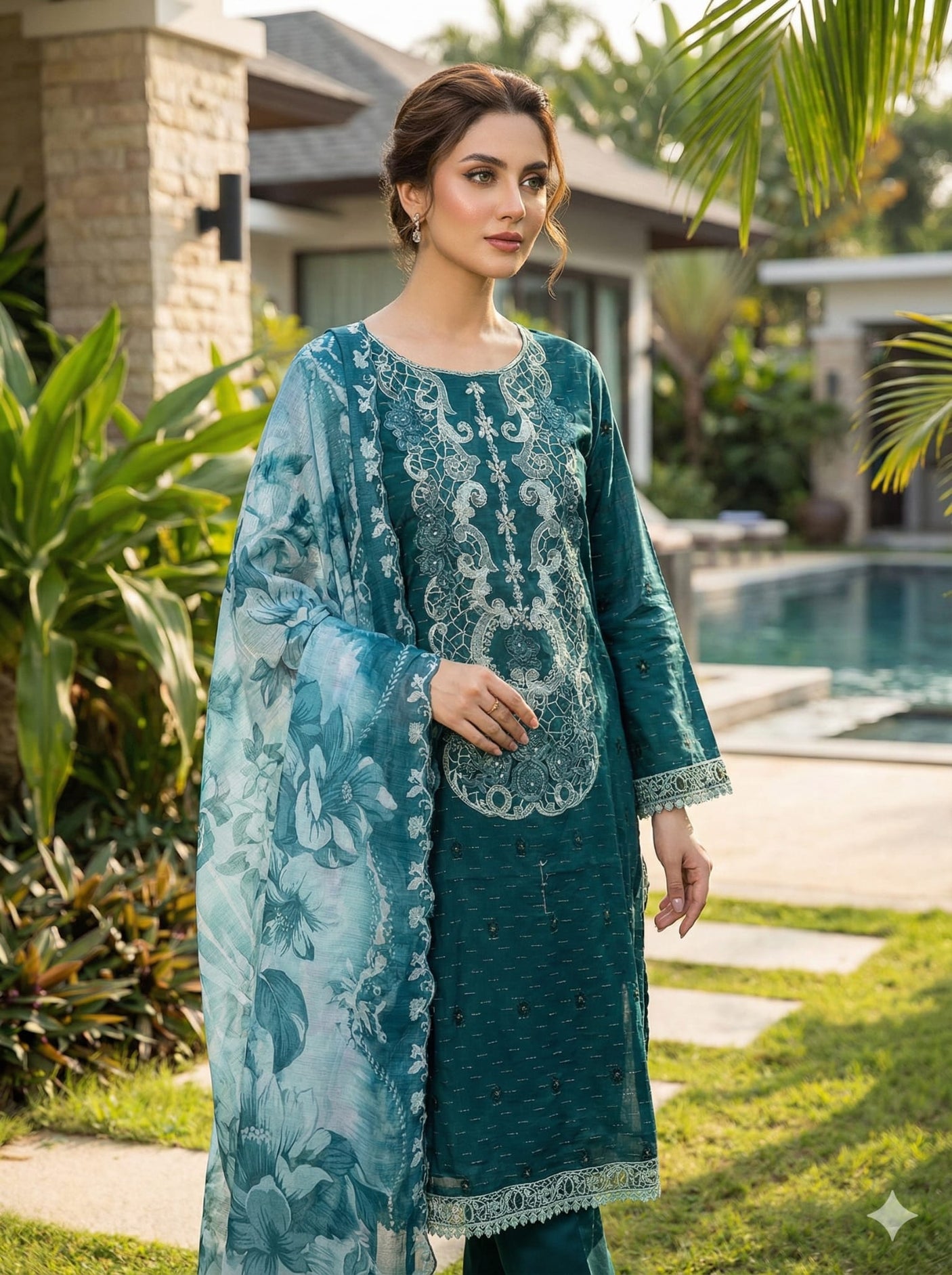 Luxury Embroidered Lawn Ready To Ship