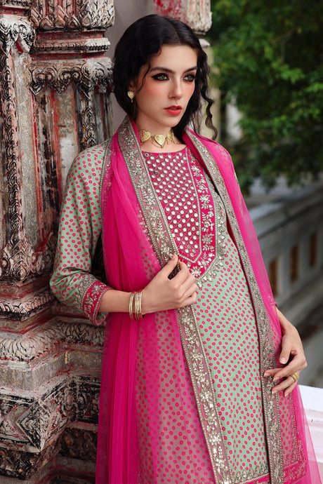 3-PC Embroidered Luxury Suit By Charizma