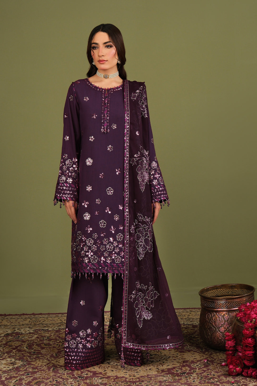 Luxe By Alizeh Raw Silk Suit