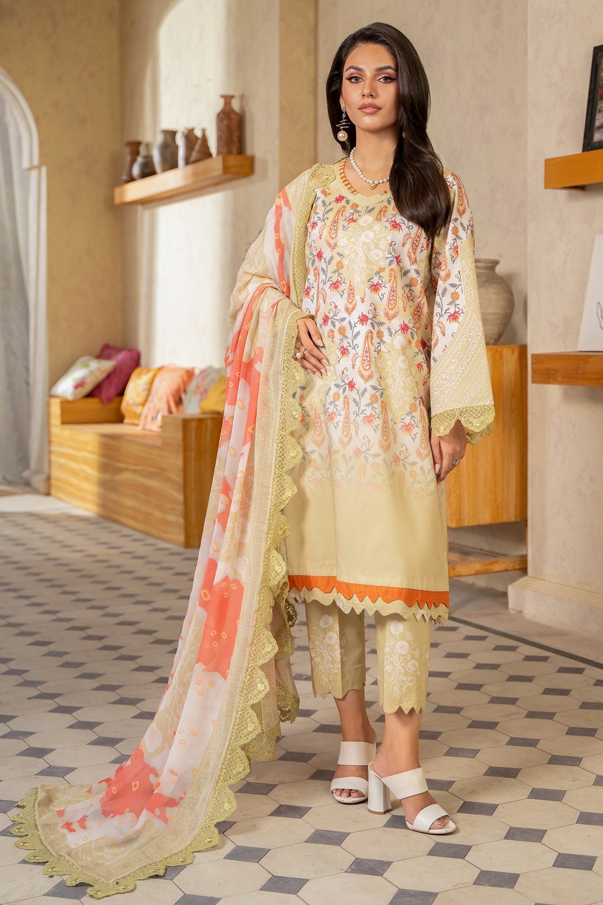 Charizma 3-PC Embroidered Lawn Suit
