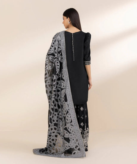 Sapphire 3Pc Embroidered Cotton Suit