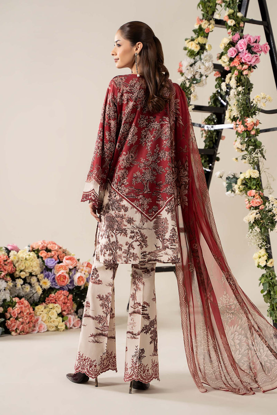 Maria. B. Embroidered  Lawn Suit