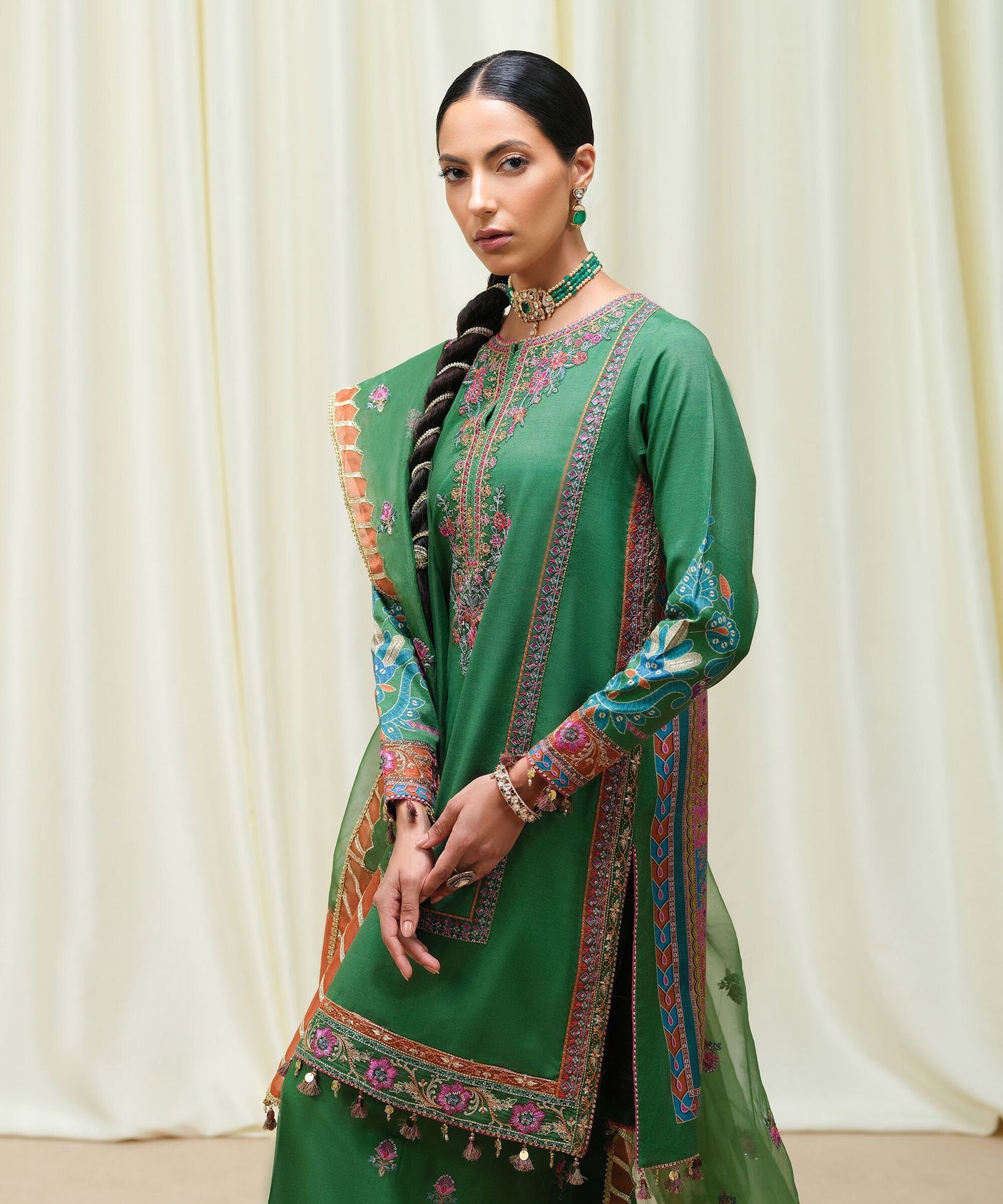 3 Piece - Embroidered Luxury Suit by Sapphire