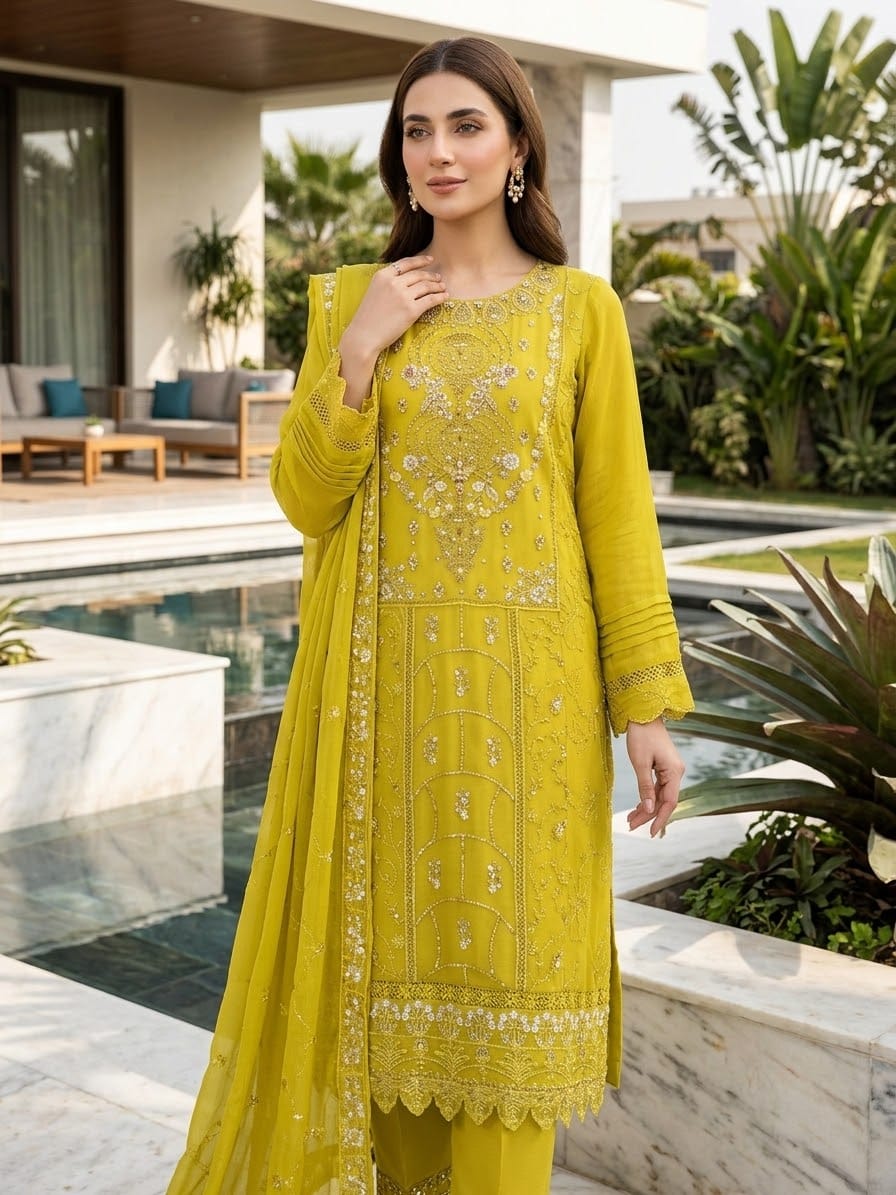 Chiffon 2 Piece Kurti Ready To Ship