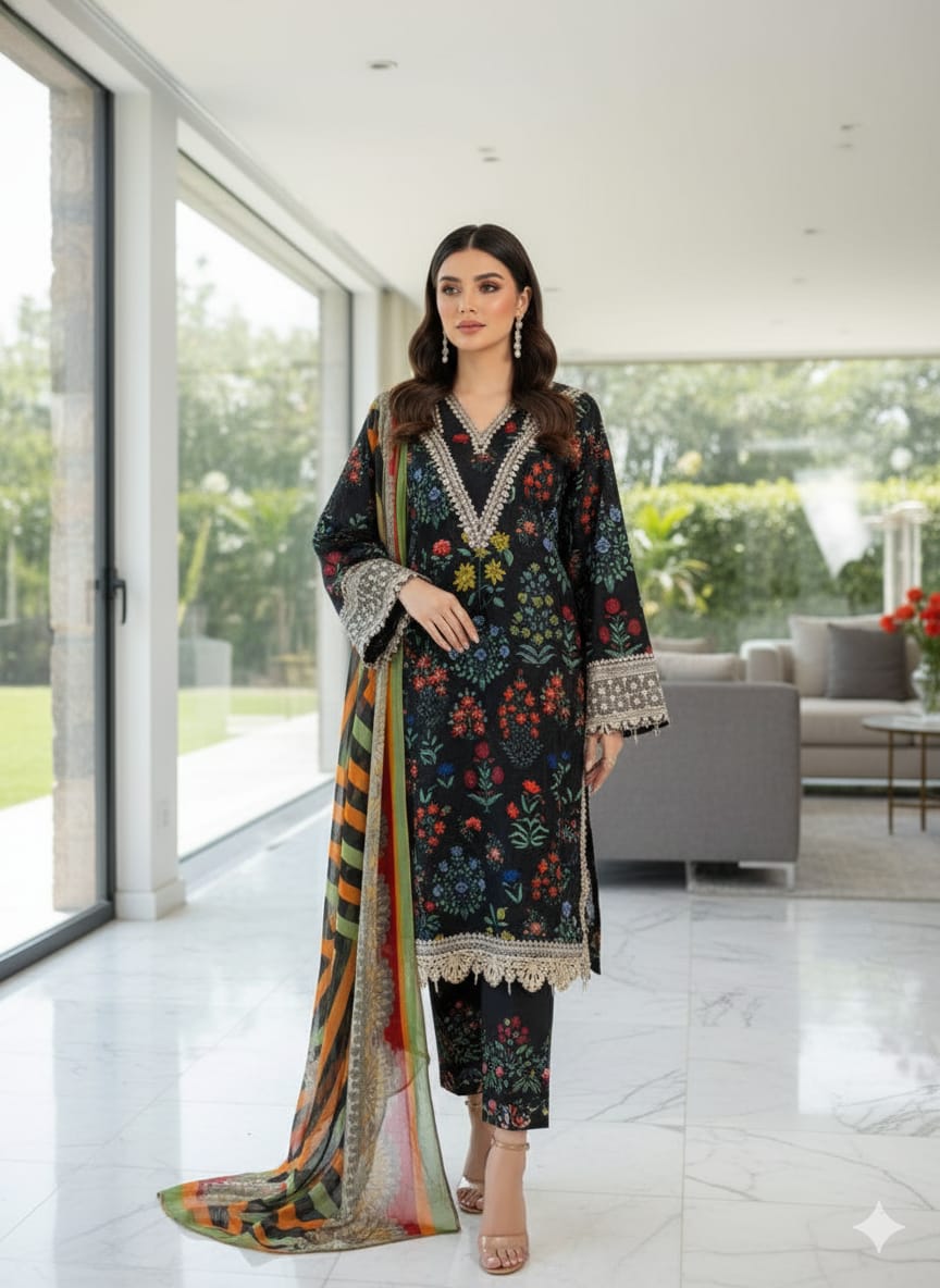 Luxury Embroidered Lawn Ready To Ship