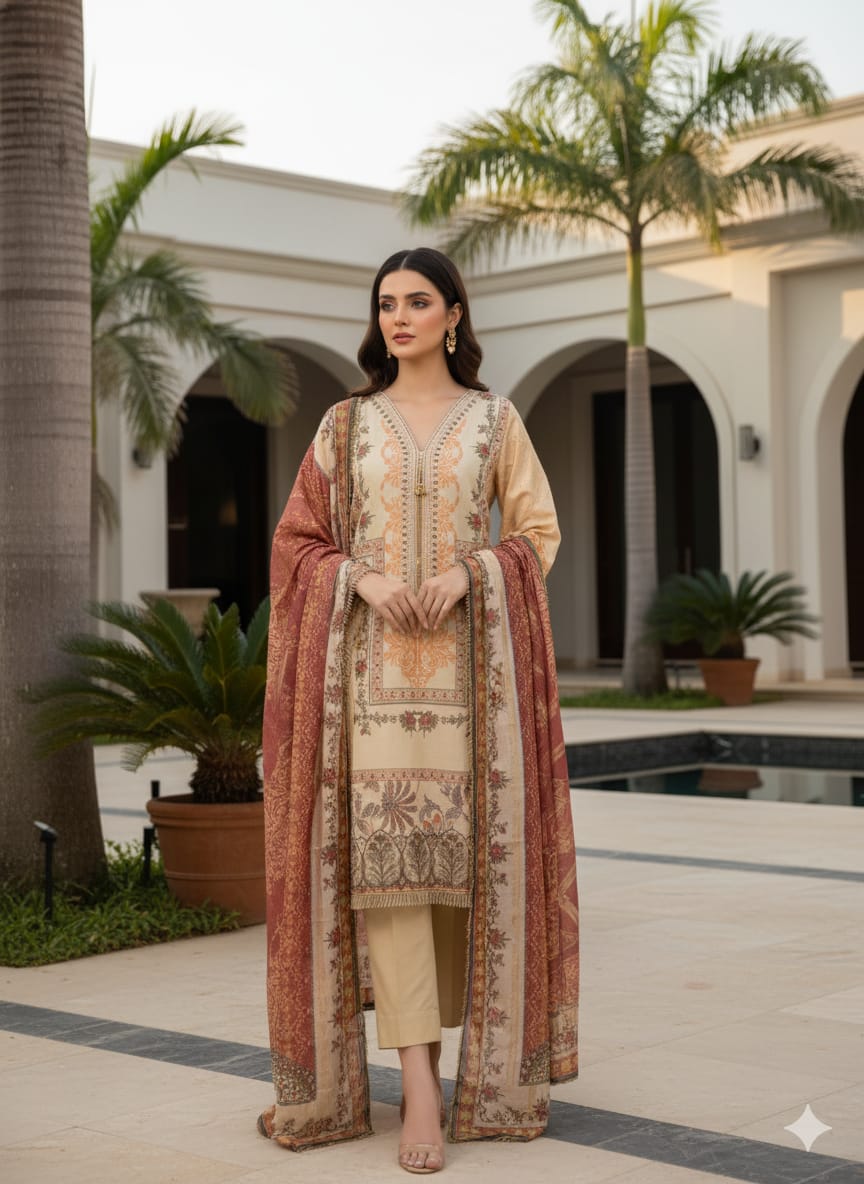Luxury Embroidered Lawn Ready To Ship