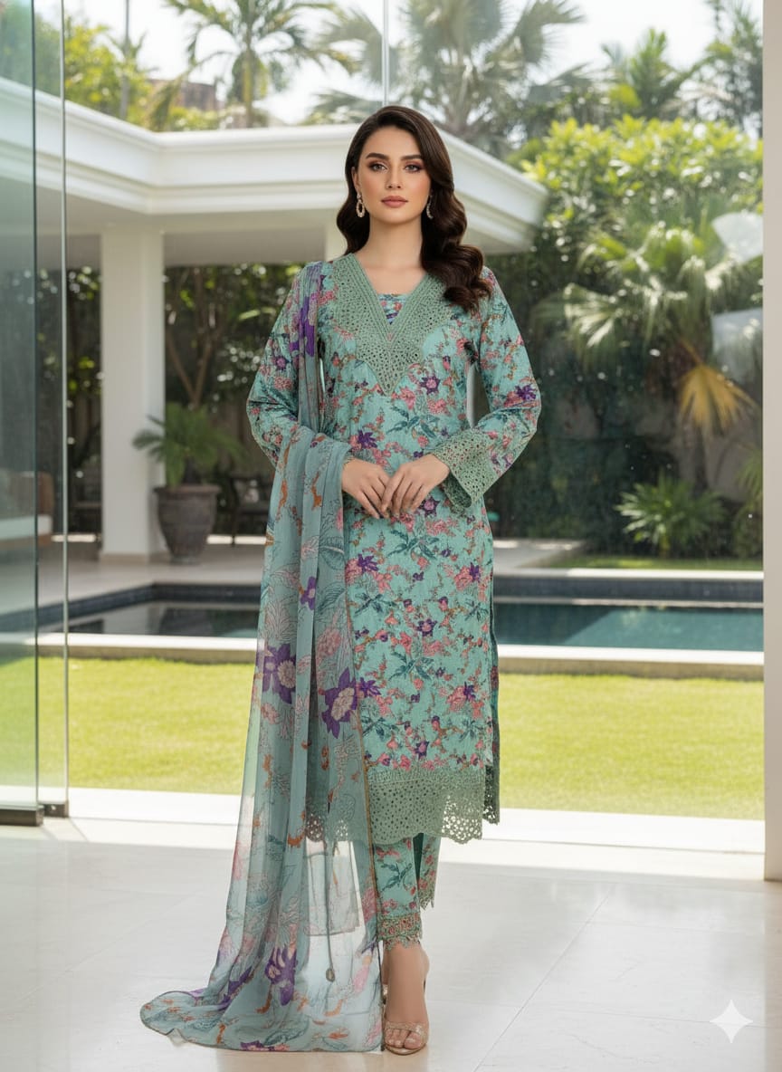Luxury Embroidered Lawn Ready To Ship
