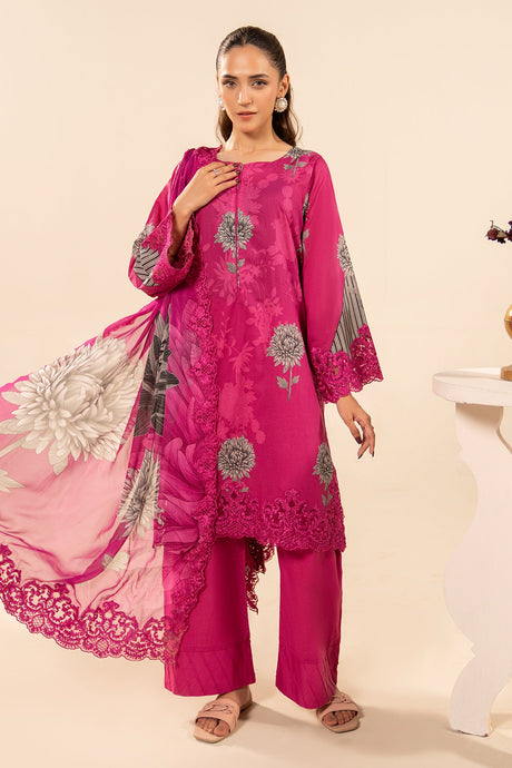 3-PC Embroidered Lawn Suit By Charizma