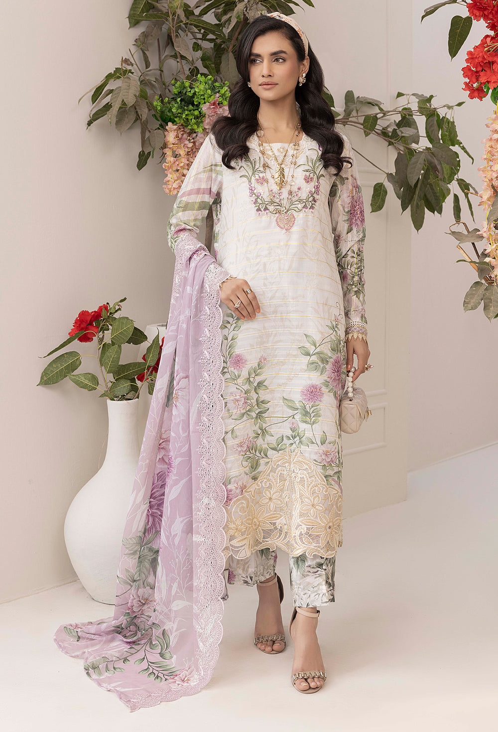 Adan's Libas Embroidered Lawn