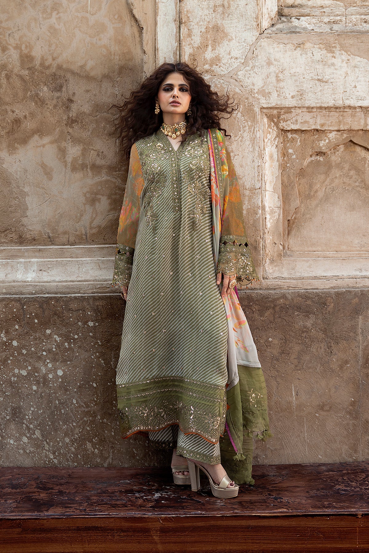 Vasal Embroidered Chiffon Suit By Charizma